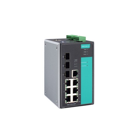Moxa Mgd Gigabit Eth. Swtch W/ 7 10/100Baset(X)Ports, Eds-510A-3Sfp EDS-510A-3SFP